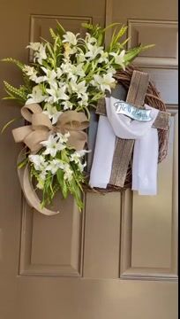🎁Spring Easter Hot Sale 45%OFF💝-Easter Wreath with Cross - He is Risen